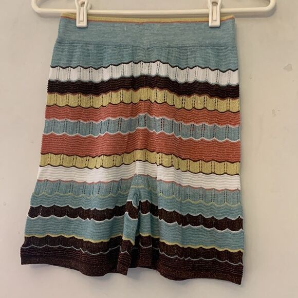 KNITTS SHORTSmulticolored stripe knit shorts Size XS NWT - Picture 2 of 5